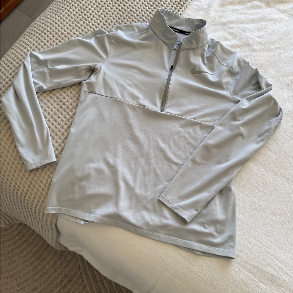 Nike Gray Dri-FIT Quarter-Zip Pullover